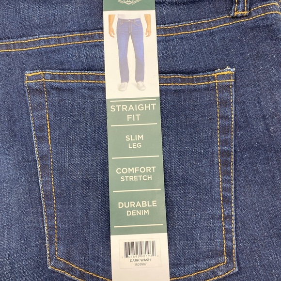 G.H. Bass & Co. Men's Size: 38×34 Straight Fit 5 Pocket Jeans -  Comfort Stretch - Picture 5 of 9